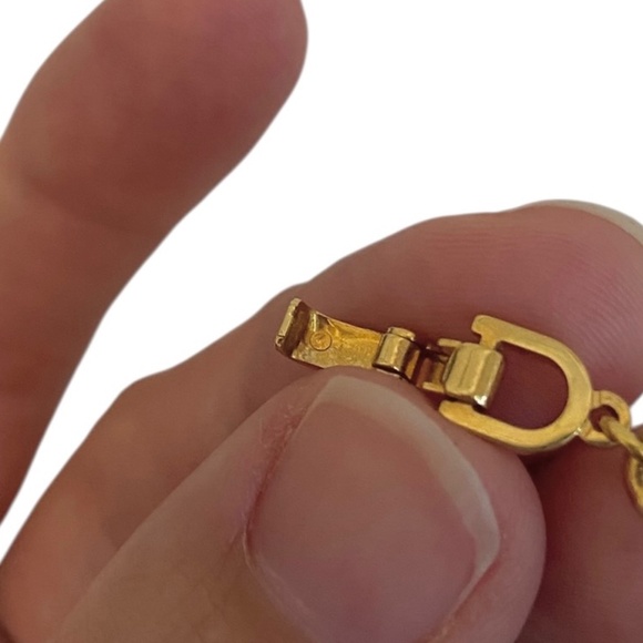 Authentic Christian Dior Gold-Plated 7" Chain Bracelet- Stamped Luxury Accessory - Picture 3 of 5